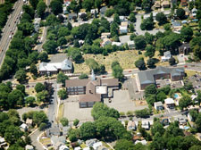 Aerial photo of the church dated 2002